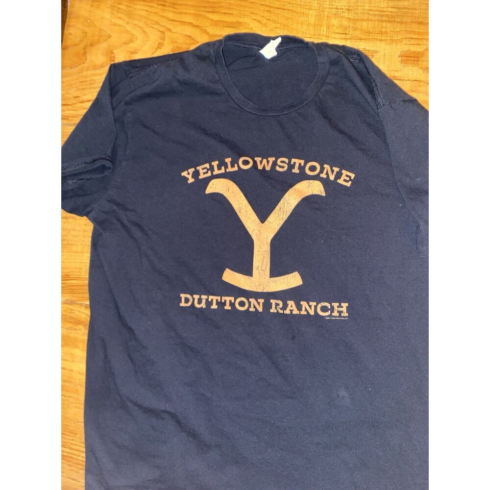 Yellowstone T Shirt Men’s Black Xl Dutton Ranch Tv Show paramount Kevin Costner